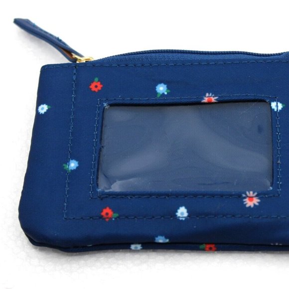 ban.do Card ID Floral Holder Case + Key Fob Chain Navy Blue   NEW - Picture 3 of 5